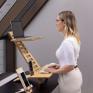 
                  
                    105-009 Station de travail en bois Assis-Debout / Sit-Stand working station
                  
                