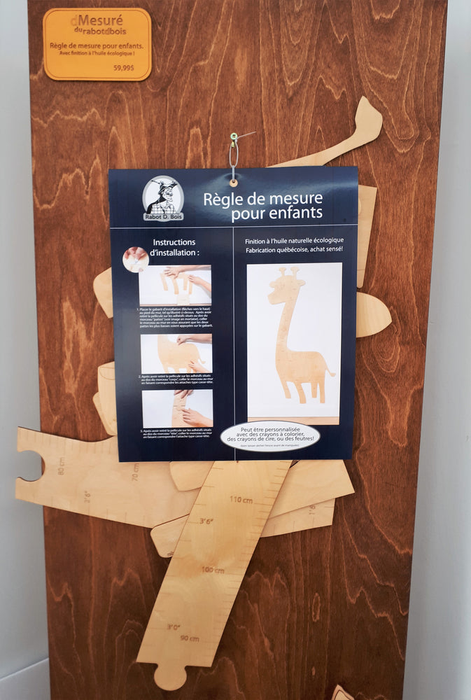 
                  
                    Règle de mesure pour enfant, en bois. 
                  
                