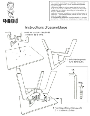 
                  
                    Kit évolutif table et chaises en bois pour enfants - Le Mini Curieux
                  
                