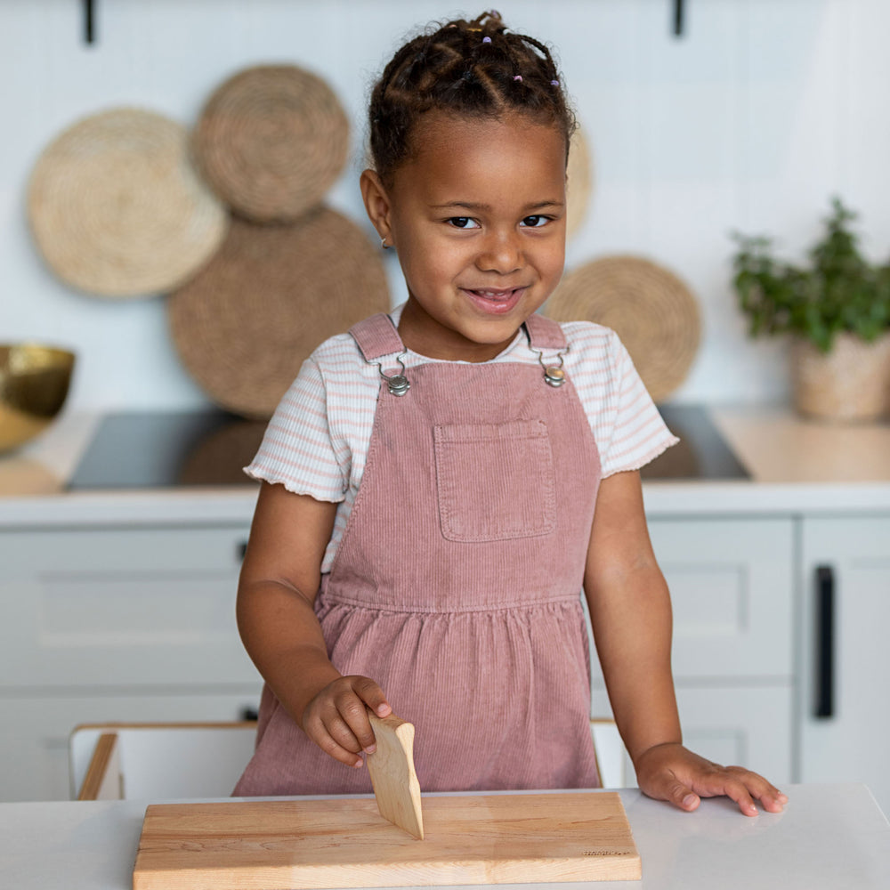 Ensemble de couteau et de planche à découper en bois pour enfants