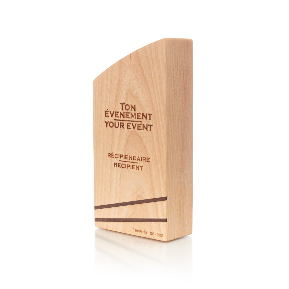 Trophée en bois pour événement