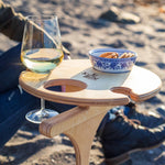 Table portative pour verre de vin
