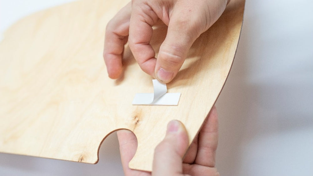 Règle de mesure pour enfant, en bois. 