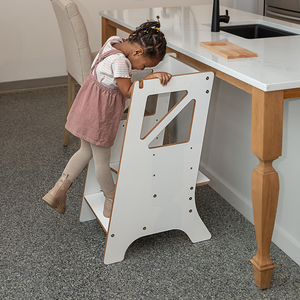 
                  
                    Scalable wooden learning tower for children - Le Mini Chef
                  
                